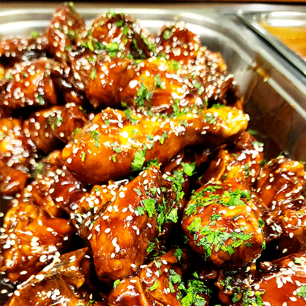 Pollo en salsa BBQ