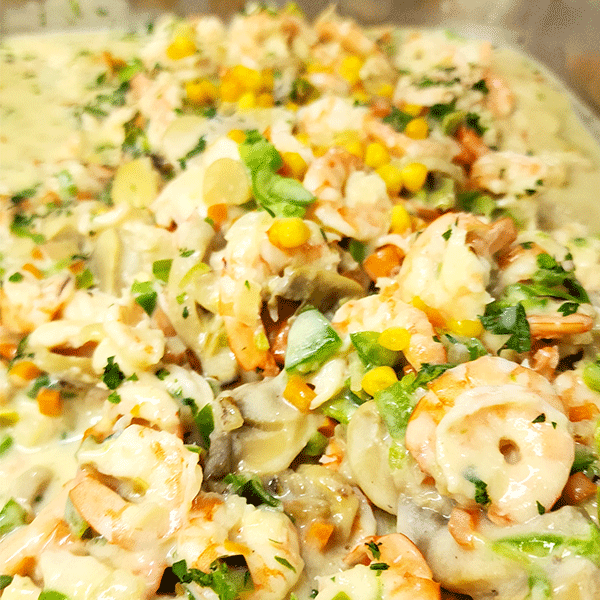 Camarones a la jardinera