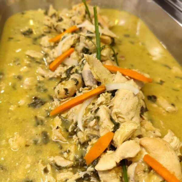 Fajitas de pollo a la florentina