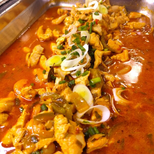 Fajitas de pollo en salsa tradicional